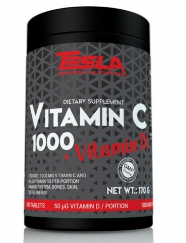 Tesla Vitamin C 1000 + Vitamin D3 100 tablet Tesla Vitamin C 1000 + Vitamin D3 100 tablet